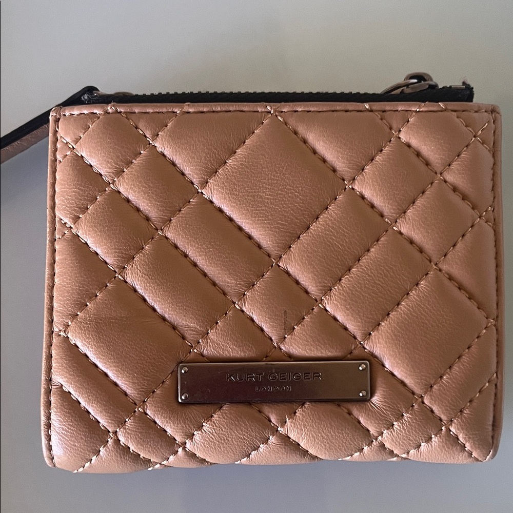 NWOT Kurt Geiger Quilted Brown Wallet